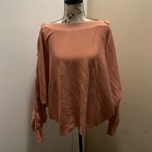 Forever 21 pink/blush button sleeve sweater size large
